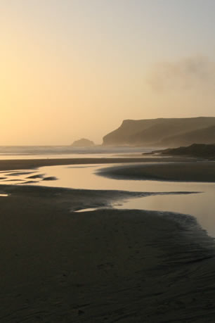 Polzeath Beach In Twilight